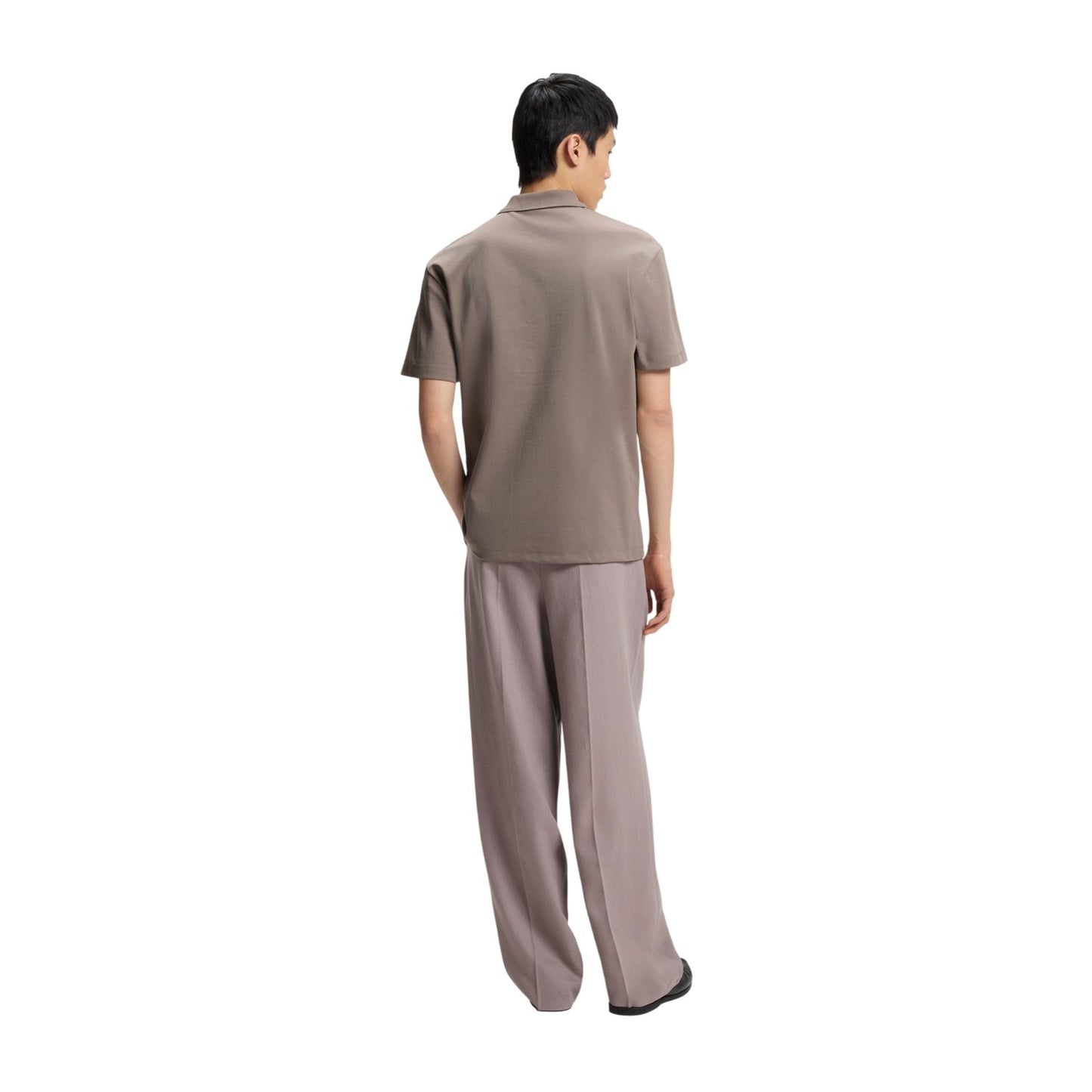 Medium Brown - Back - Hugo Mens Deabono Logo Polo Shirt