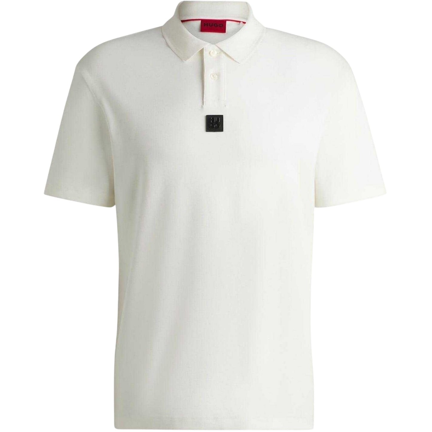 Natural - Front - Hugo Mens Deabono Logo Polo Shirt