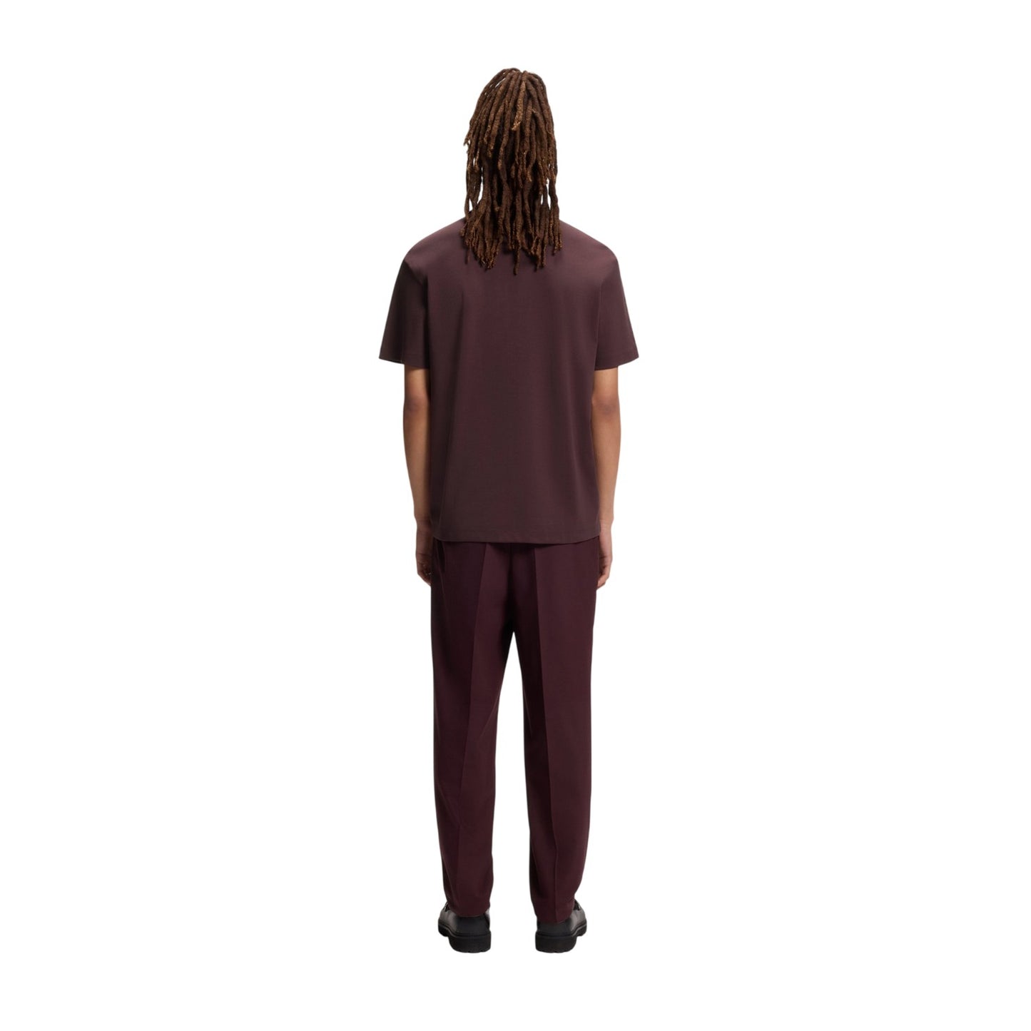 Brown - Back - Hugo Mens Deabono Logo Polo Shirt