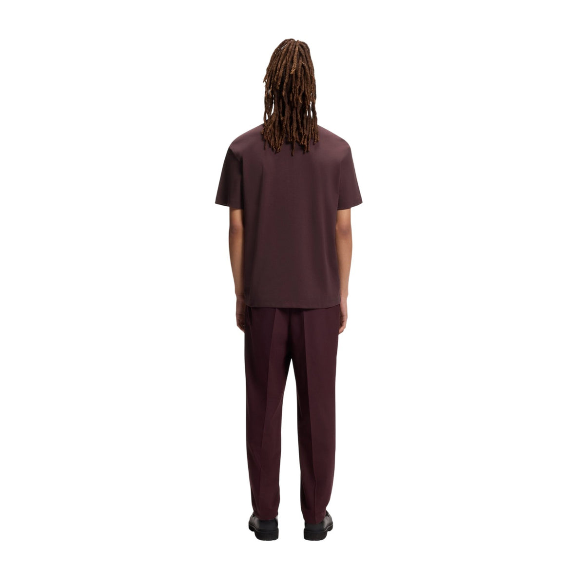 Brown - Back - Hugo Mens Deabono Logo Polo Shirt