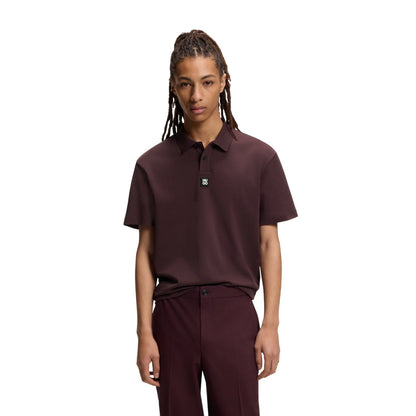 Brown - Lifestyle - Hugo Mens Deabono Logo Polo Shirt