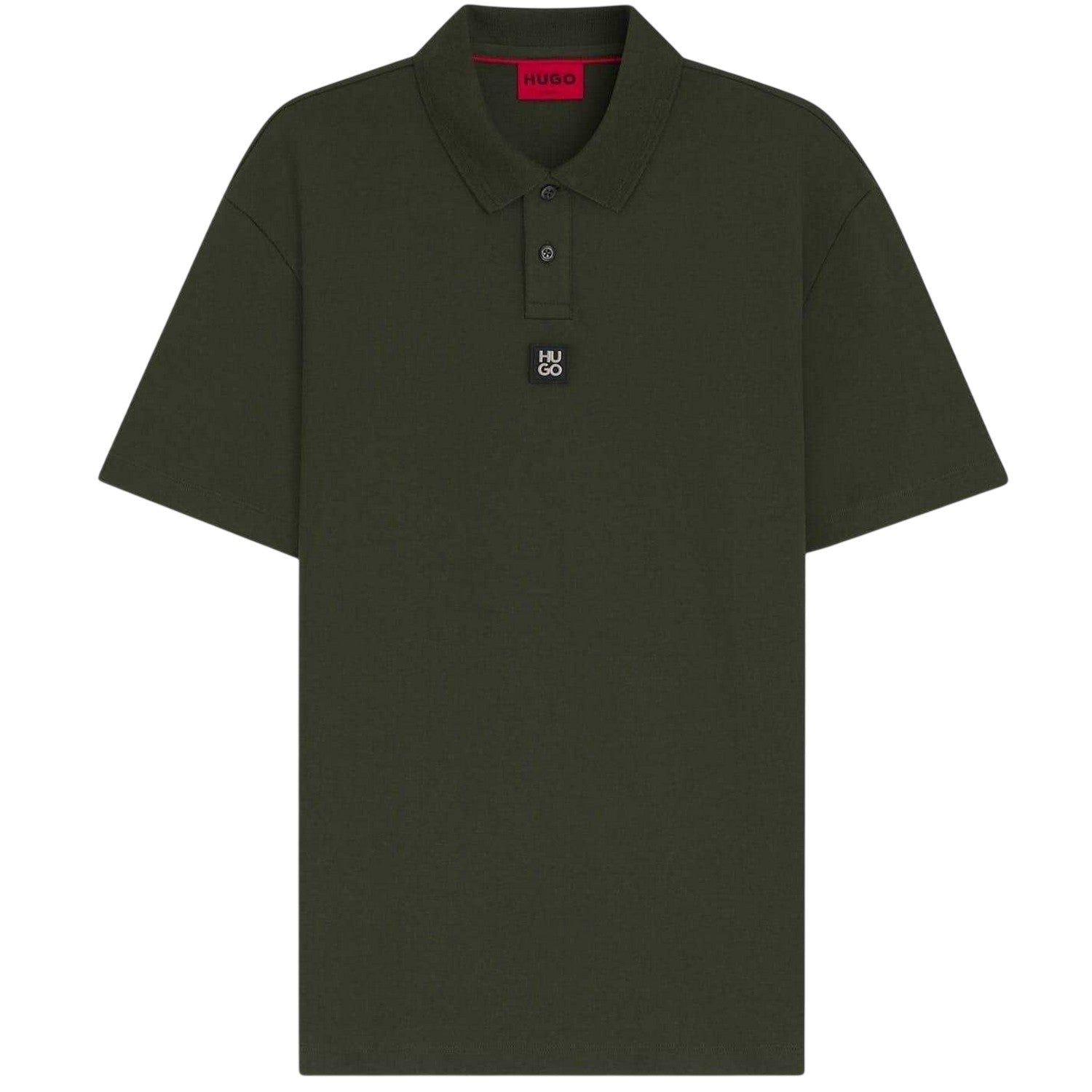 Dark Green - Front - Hugo Mens Deabono Logo Polo Shirt