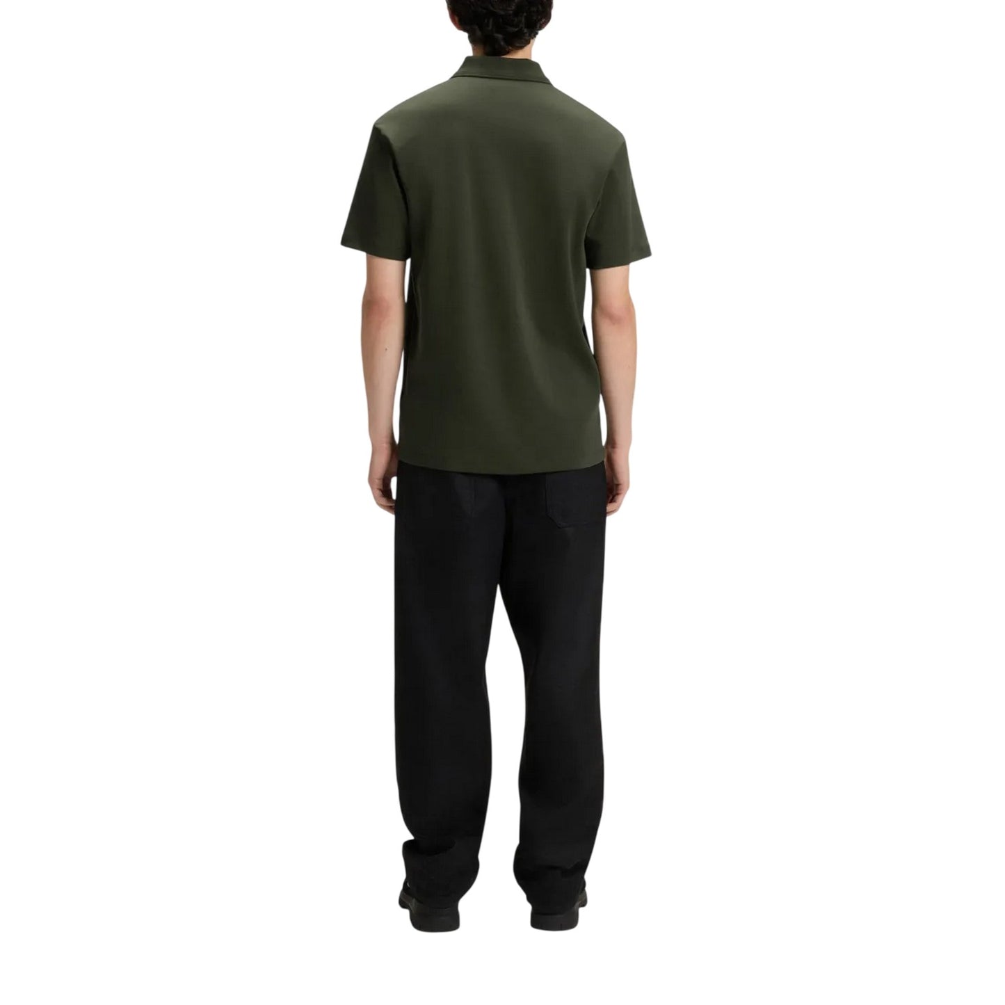 Dark Green - Back - Hugo Mens Deabono Logo Polo Shirt