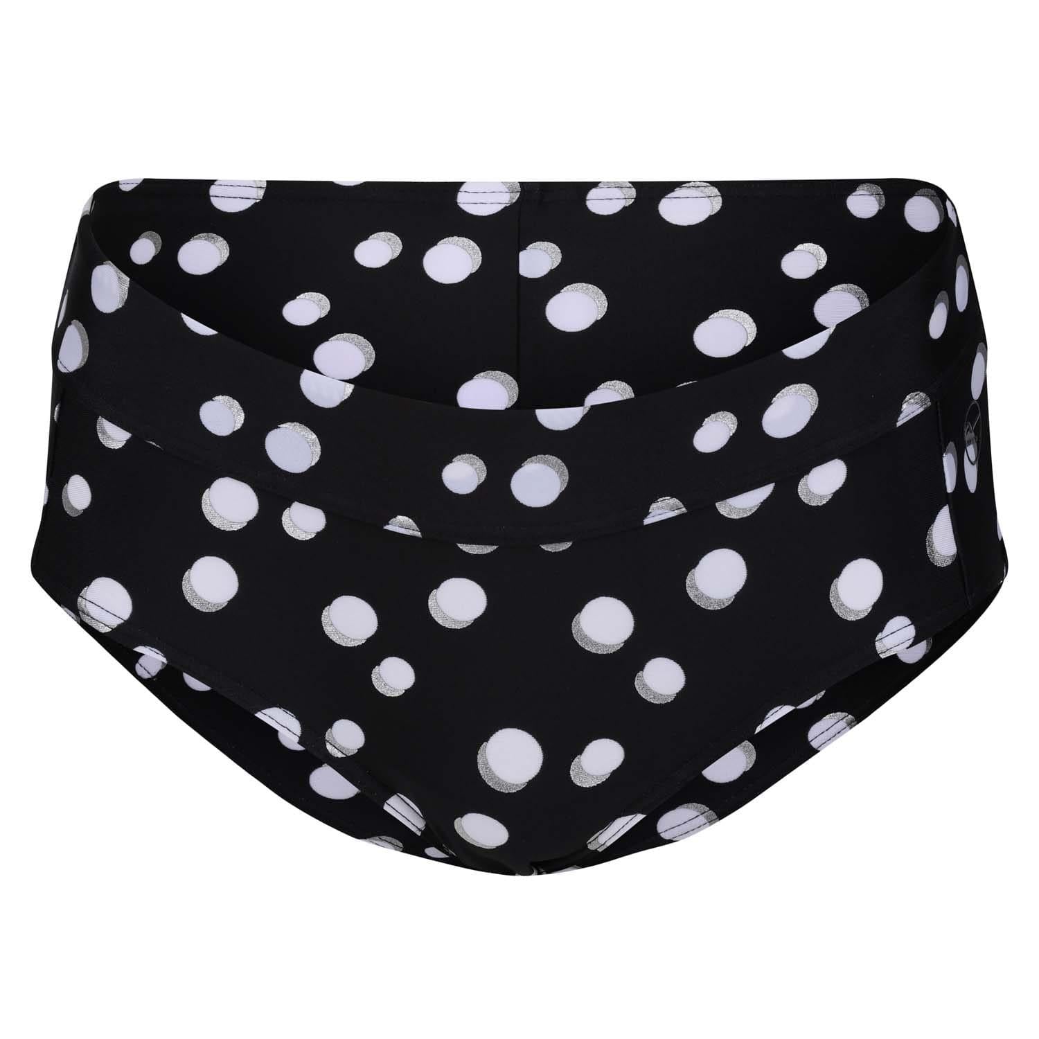 Black-White - Lifestyle - Regatta Womens-Ladies Paloma Spotted Bikini Bottoms