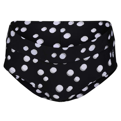 Black-White - Lifestyle - Regatta Womens-Ladies Paloma Spotted Bikini Bottoms