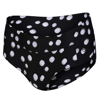 Black-White - Front - Regatta Womens-Ladies Paloma Spotted Bikini Bottoms