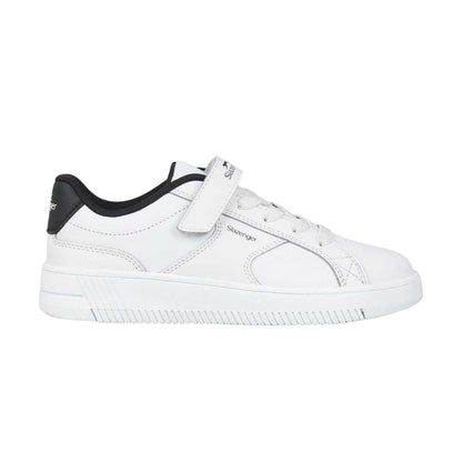 White-Navy - Lifestyle - Slazenger Childrens-Kids Starling Leather Trainers