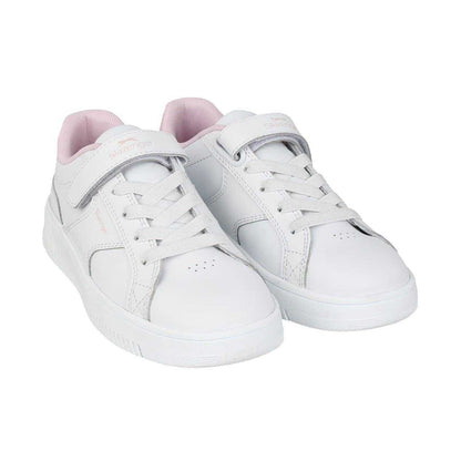 White-Pink - Front - Slazenger Childrens-Kids Starling Leather Trainers