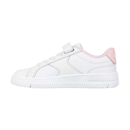 White-Pink - Side - Slazenger Childrens-Kids Starling Leather Trainers