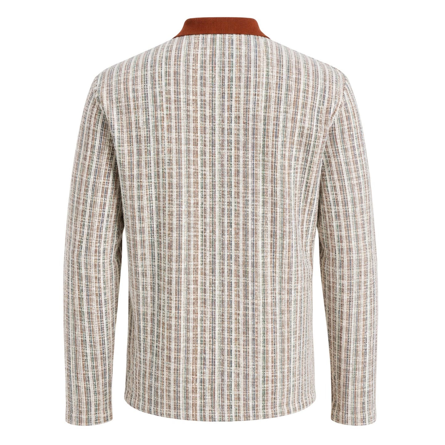 Brandy - Back - Jack And Jones Mens Striped Regular Winter Polo Shirt