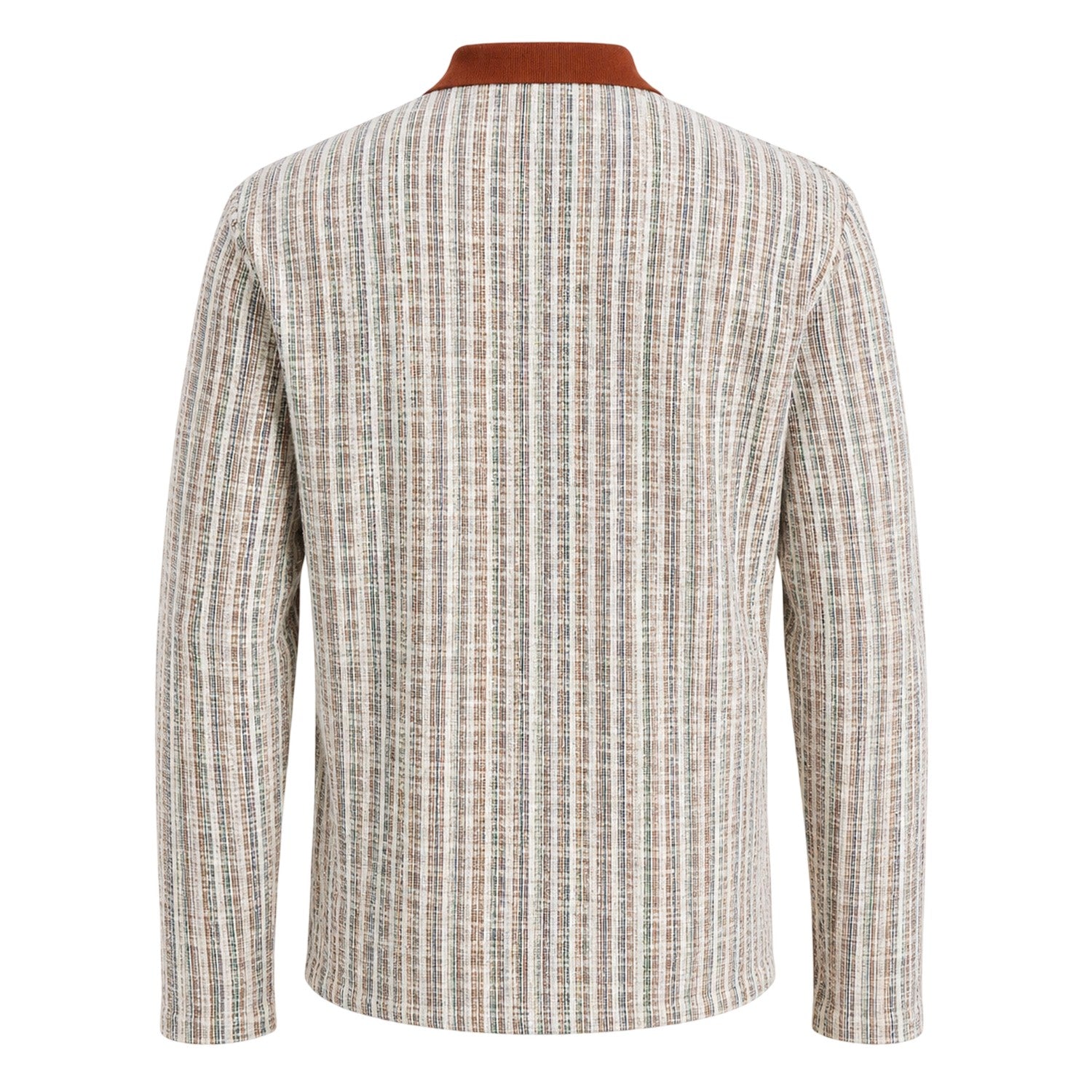 Brandy - Back - Jack And Jones Mens Striped Regular Winter Polo Shirt