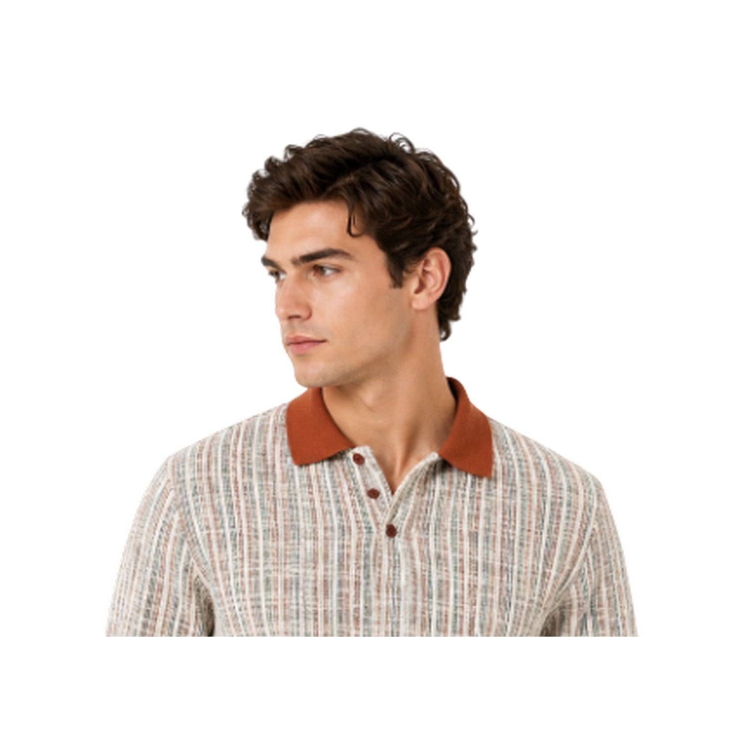 Brandy - Side - Jack And Jones Mens Striped Regular Winter Polo Shirt