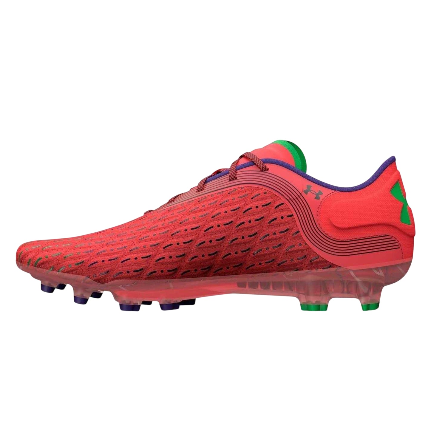 Red-Green - Back - Under Armour Mens Clone Magnetico Elite 3.0 Textured Firm Ground Football Boots