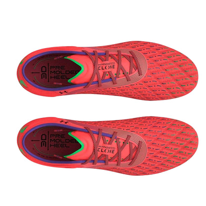Red-Green - Side - Under Armour Mens Clone Magnetico Elite 3.0 Textured Firm Ground Football Boots
