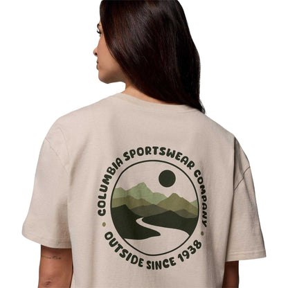 Beige - Lifestyle - Columbia Womens-Ladies Floral Oversized T-Shirt