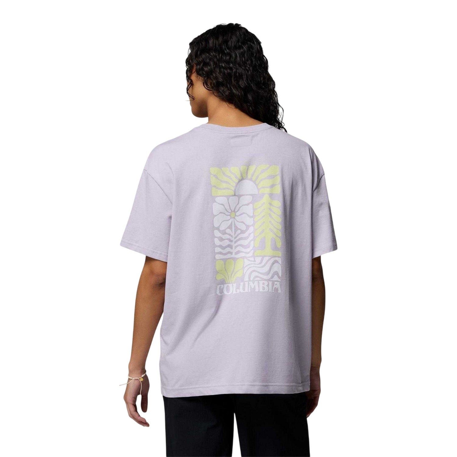 Lavender - Back - Columbia Womens-Ladies Floral Oversized T-Shirt
