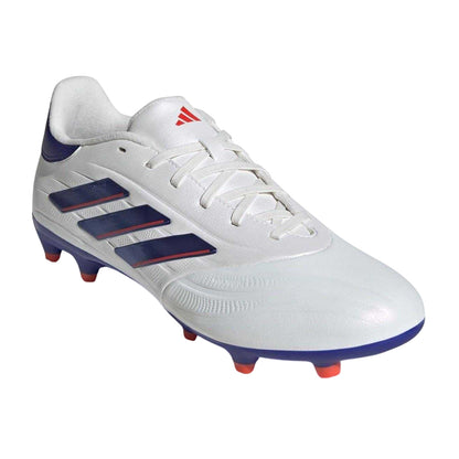 White-Blue - Front - Adidas Mens Copa Pure 2 League Leather Firm Ground Football Boots