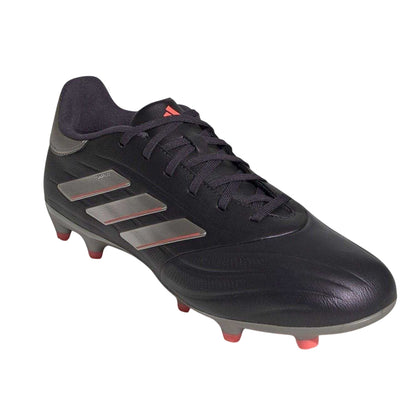 Black-Silver - Front - Adidas Mens Copa Pure 2 League Leather Firm Ground Football Boots