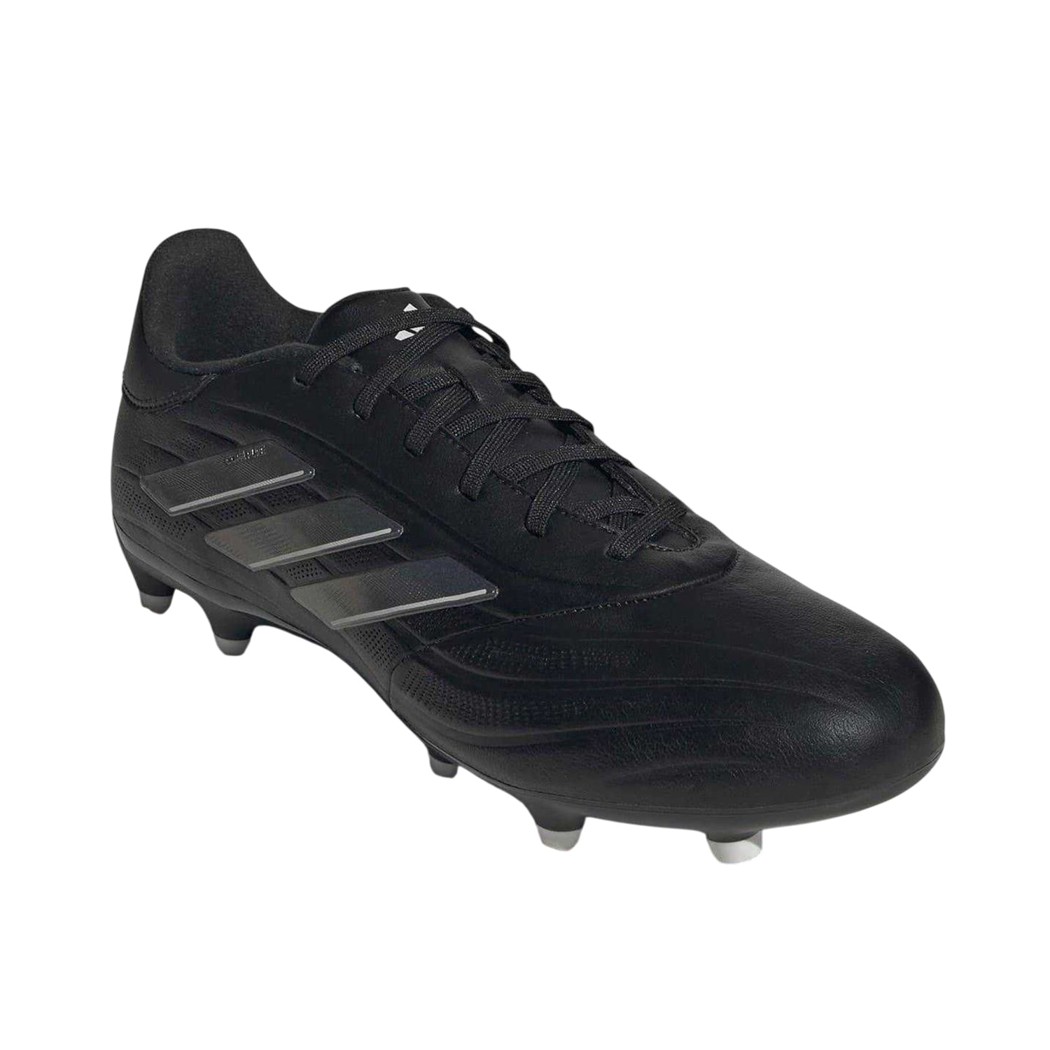 Black-Grey - Front - Adidas Mens Copa Pure 2 League Leather Firm Ground Football Boots