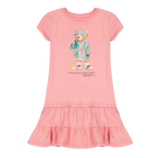 Peony - Front - Ralph Lauren Girls Ruffle Hem T-Shirt Dress