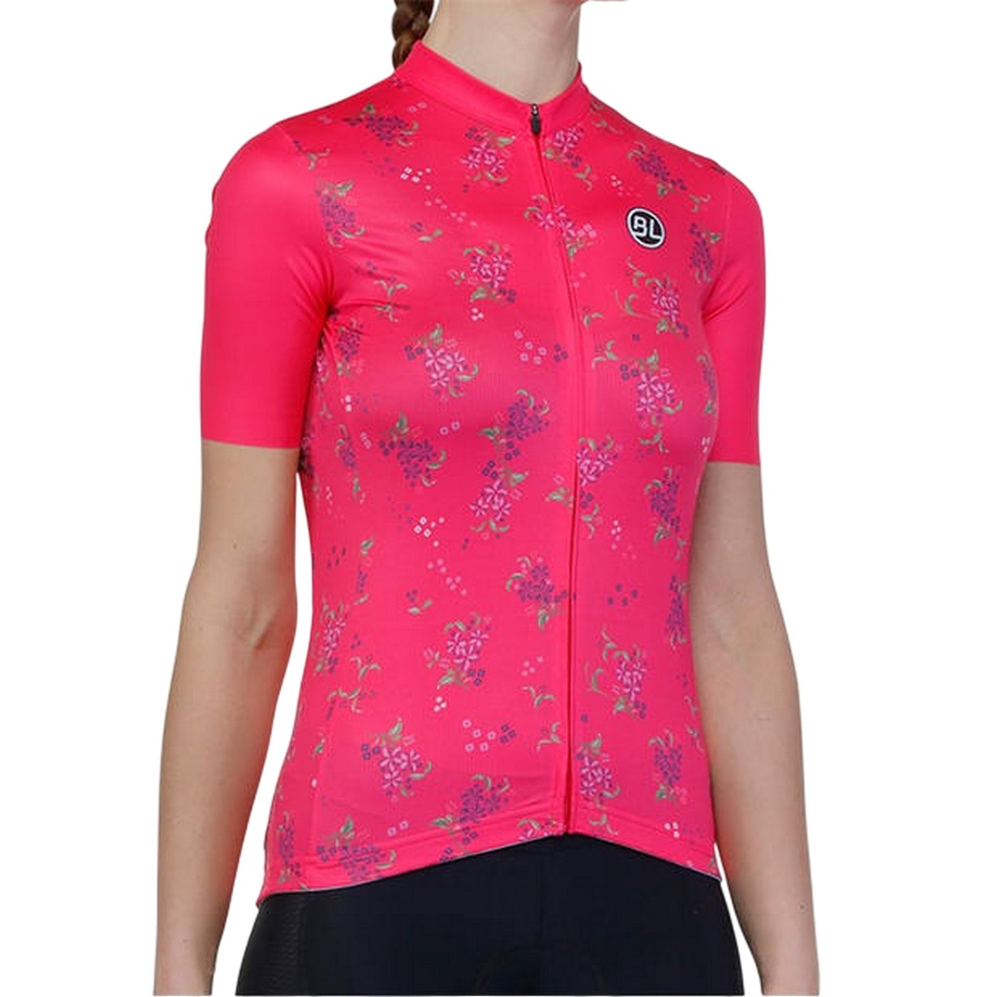 Fuchsia - Side - Bicycle Line Womens-Ladies Garda Cycling Jersey
