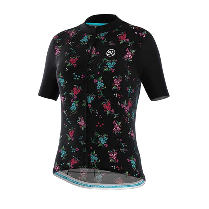 Black - Front - Bicycle Line Womens-Ladies Garda Cycling Jersey