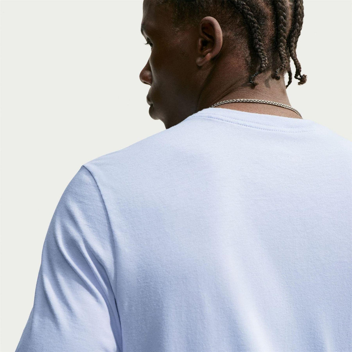 Ghost White - Back - Nike Mens Club Team Cotton Lightweight T-Shirt