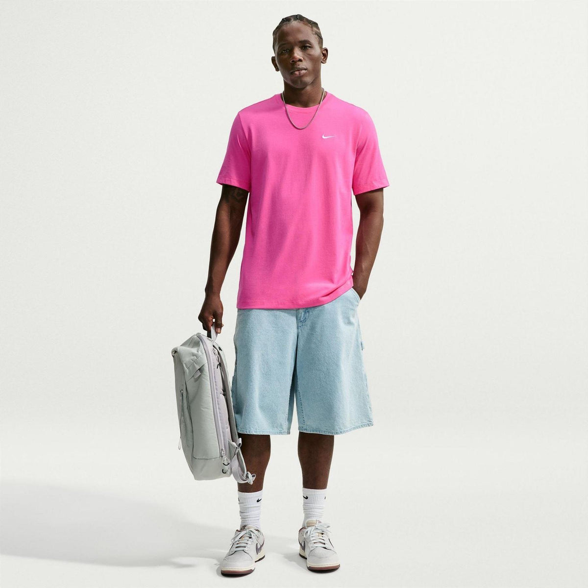 Pink - Lifestyle - Nike Mens Club Team Cotton Lightweight T-Shirt