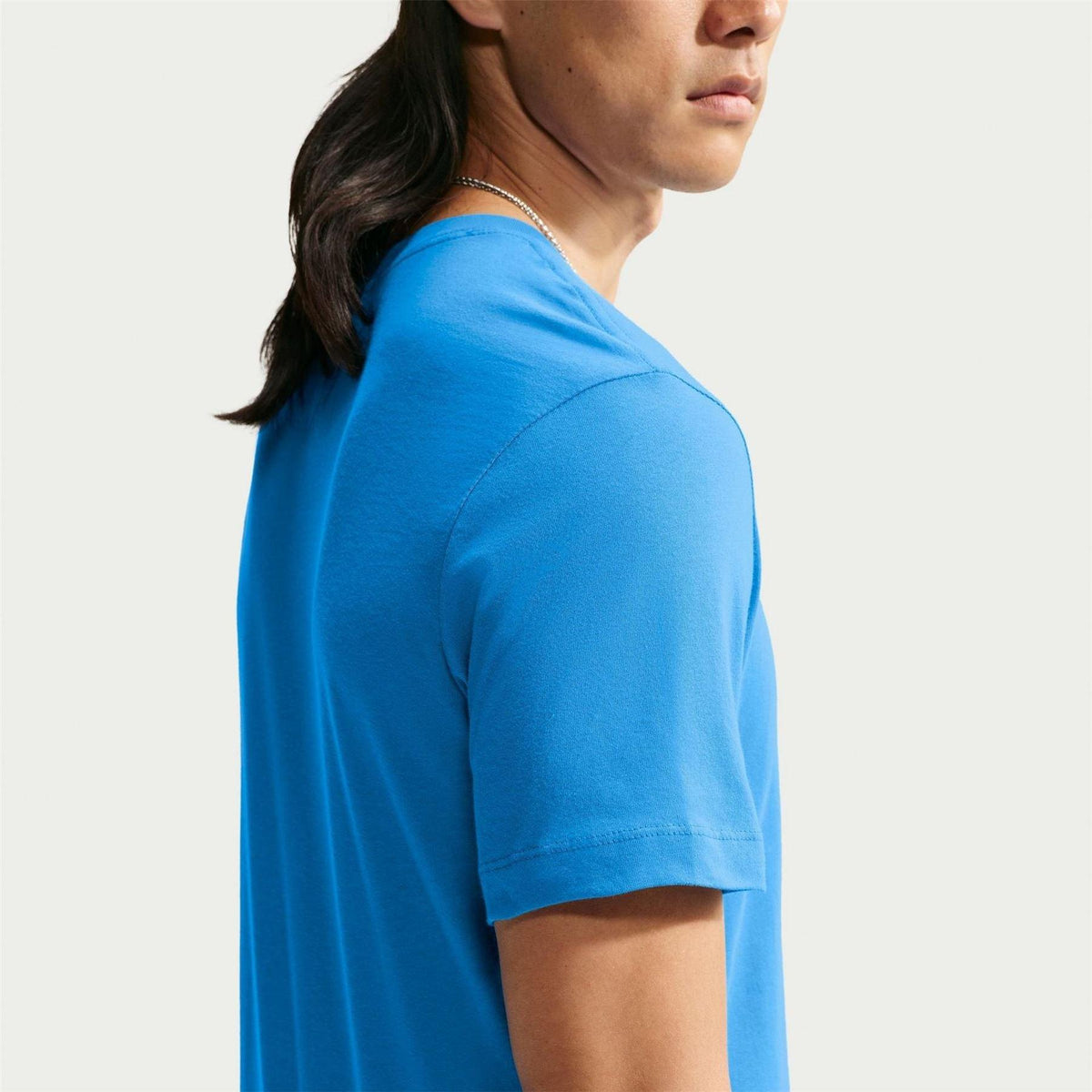 Blue - Back - Nike Mens Club Team Cotton Lightweight T-Shirt