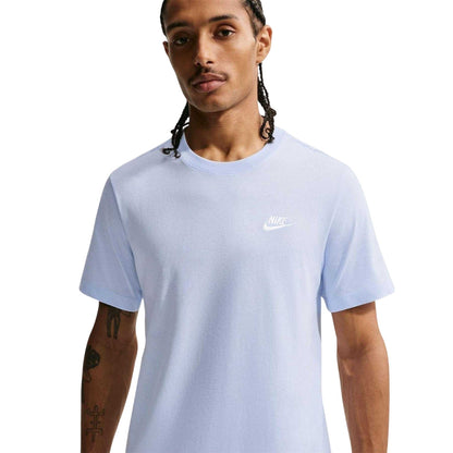 Hydro Blue - Back - Nike Mens Club Team Cotton Lightweight T-Shirt