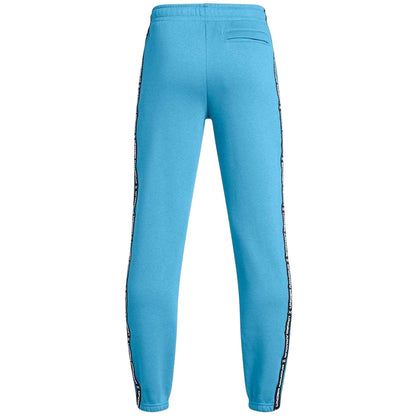 Ethereal Blue-Black - Back - Under Armour Girls Icon Fleece Logo Running Shorts
