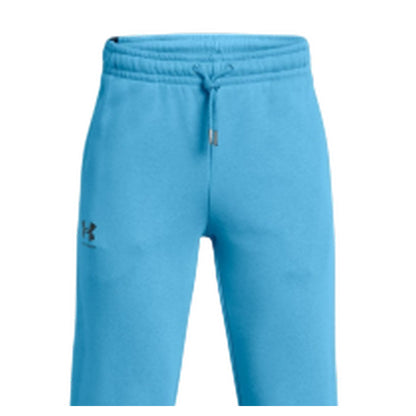 Ethereal Blue-Black - Side - Under Armour Girls Icon Fleece Logo Running Shorts