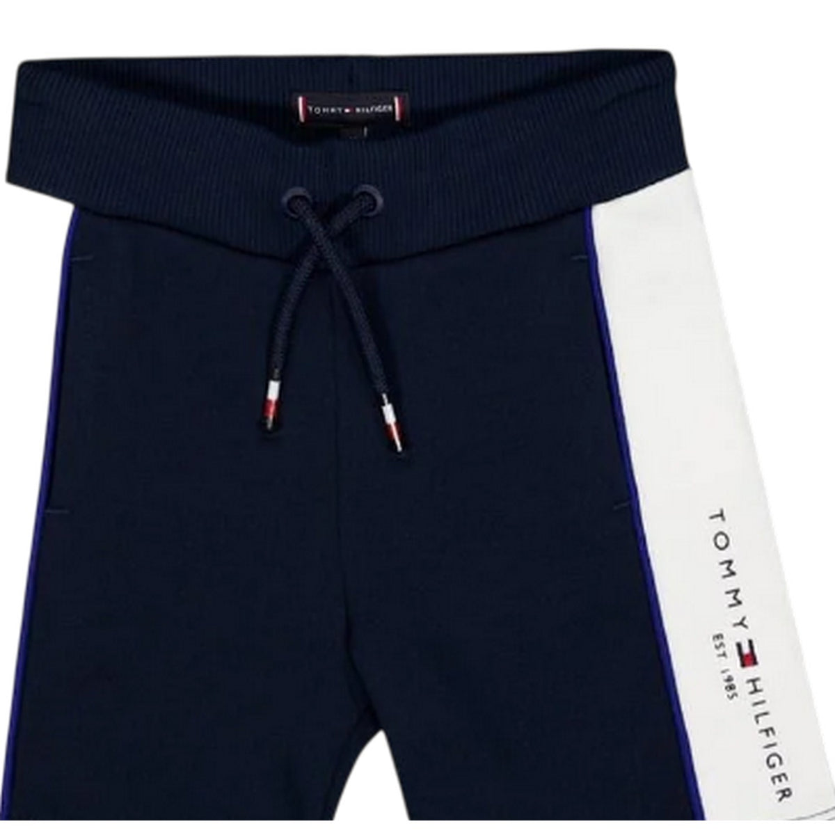 Blue - Side - Tommy Hilfiger Childrens-Kids Essential T-Shirt & Shorts Set