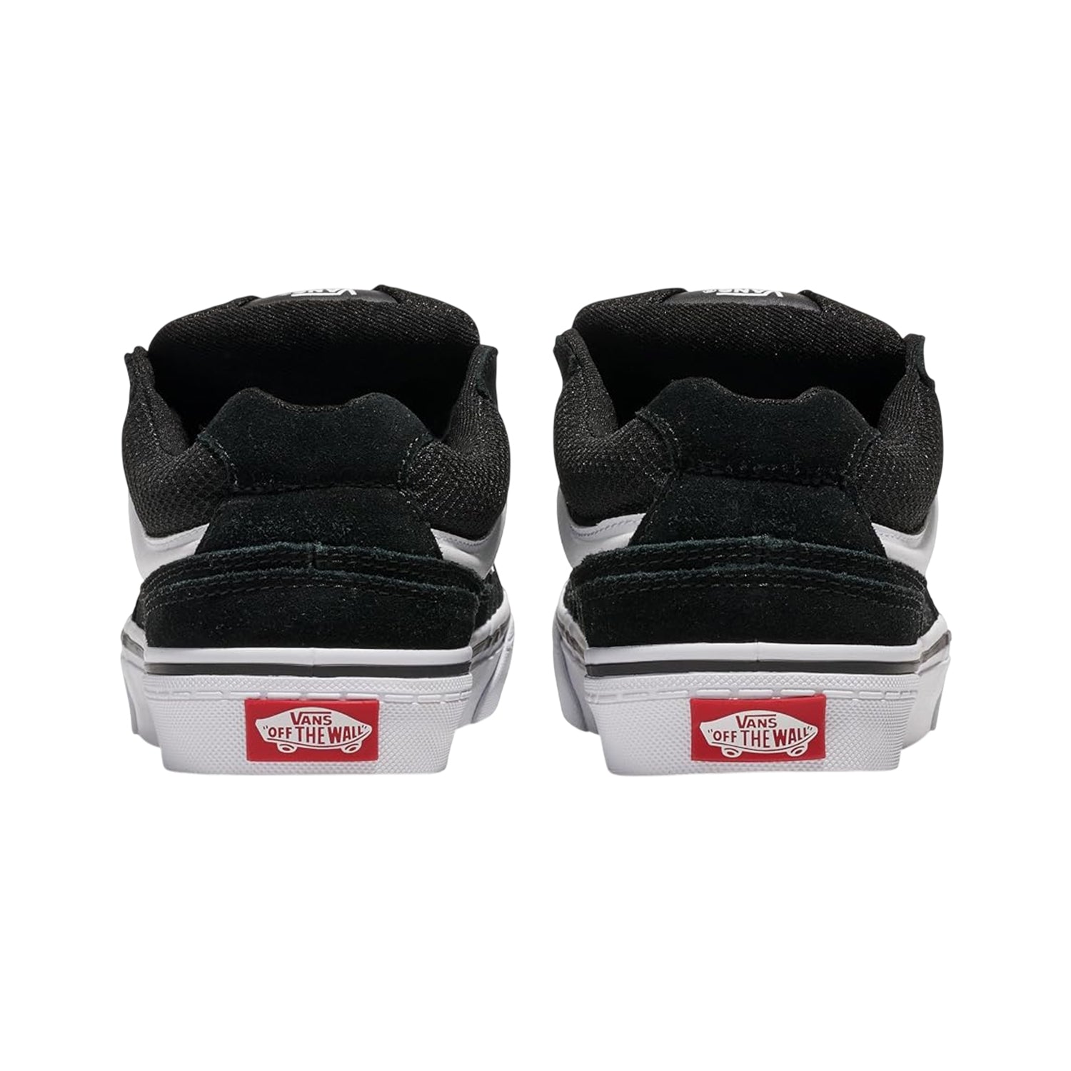 Black-White - Back - Vans Womens-Ladies Caldrone Suede Trainers