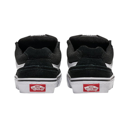 Black-White - Back - Vans Womens-Ladies Caldrone Suede Trainers