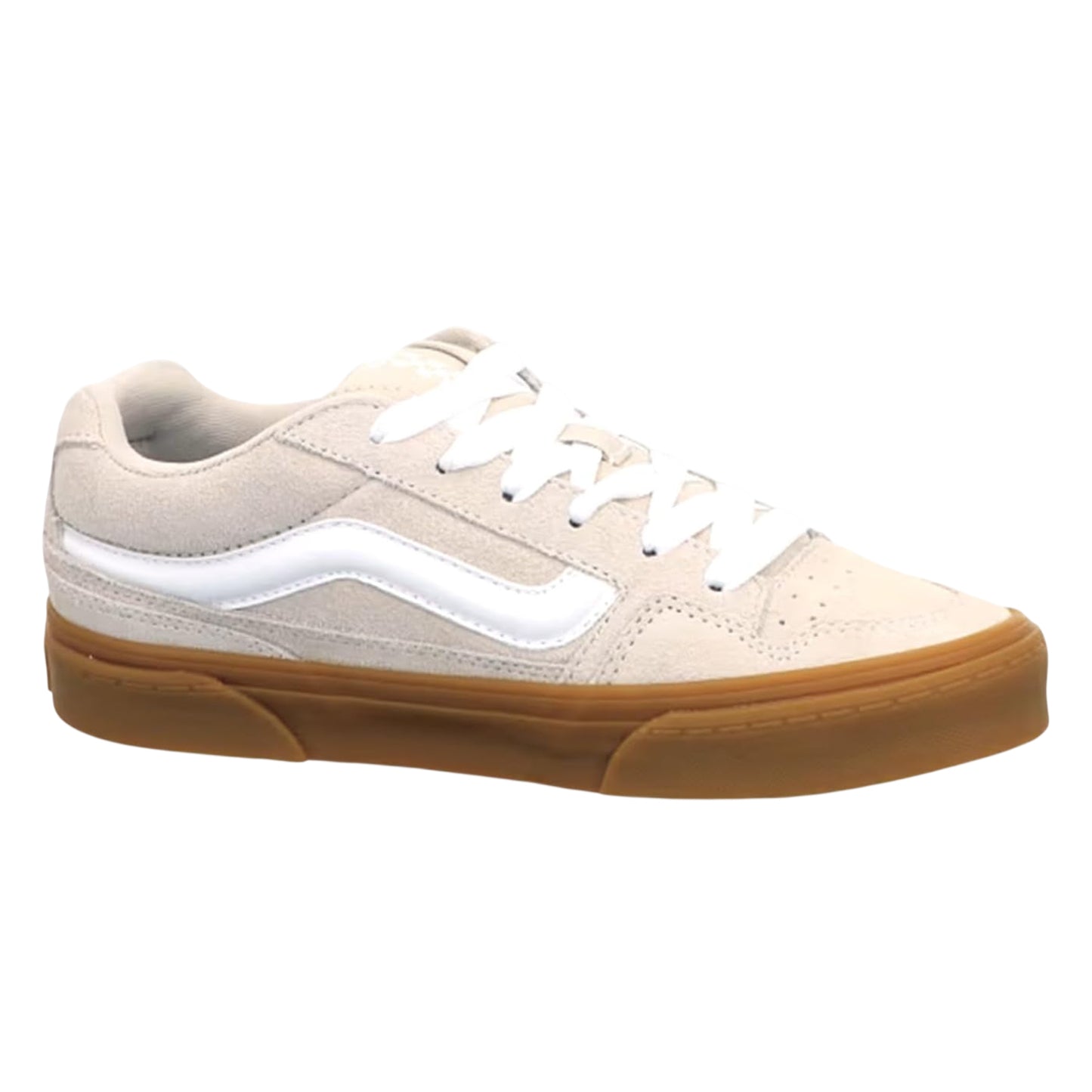 Taupe-Mist - Front - Vans Womens-Ladies Caldrone Suede Trainers