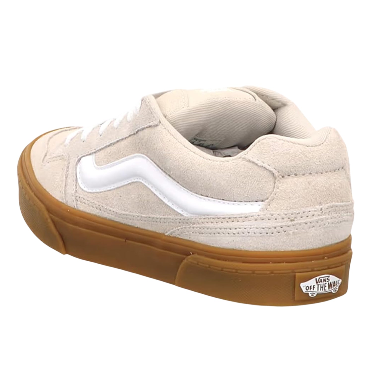 Taupe-Mist - Back - Vans Womens-Ladies Caldrone Suede Trainers