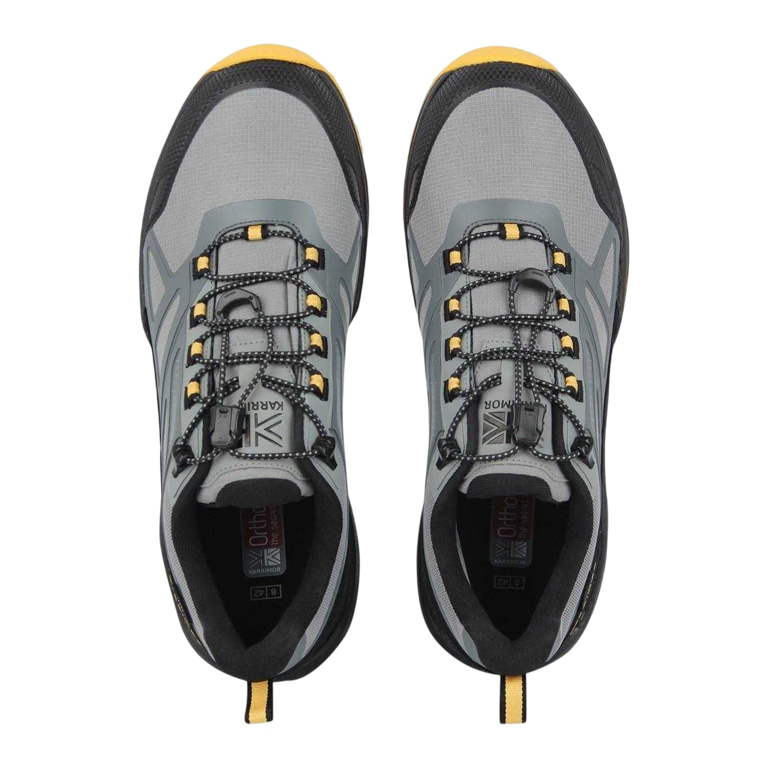Grey-Mustard - Lifestyle - Karrimor Mens Monti Waterproof Flat Walking Shoes