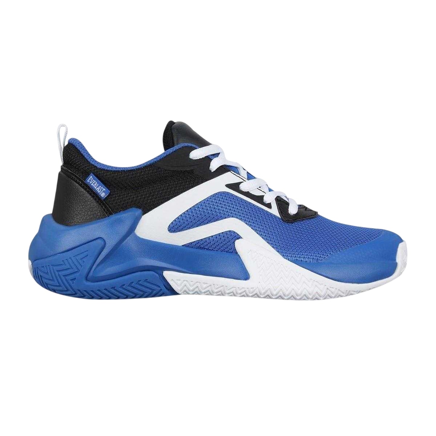 Blue-White-Black - Front - Everlast Childrens-Kids Contrast Leather Lace Up Trainers