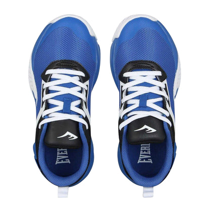Blue-White-Black - Lifestyle - Everlast Childrens-Kids Contrast Leather Lace Up Trainers