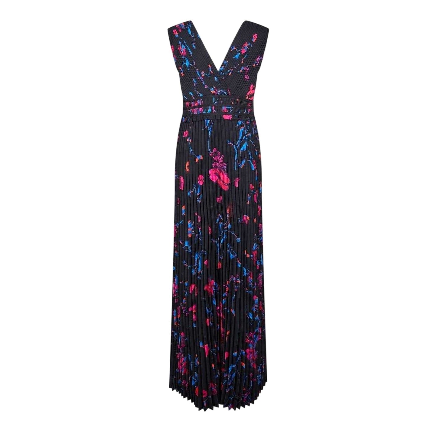 Black-Blue-Pink - Back - Boss Womens-Ladies Deparie Floral V Neck Wrap Dress