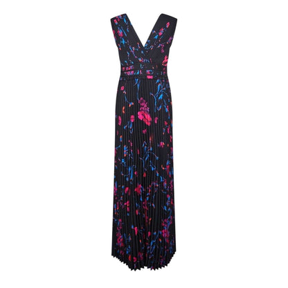 Black-Blue-Pink - Back - Boss Womens-Ladies Deparie Floral V Neck Wrap Dress