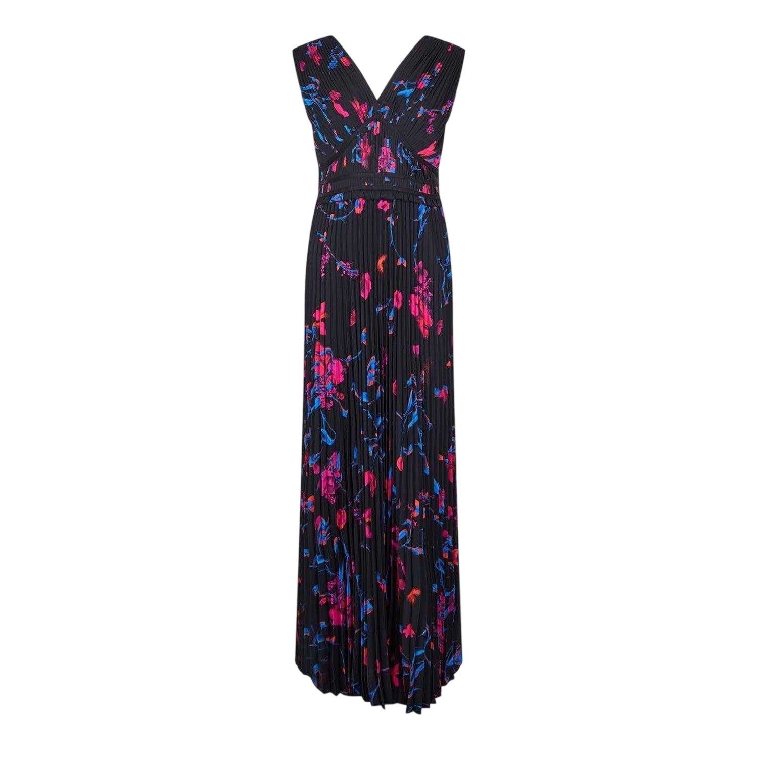 Black-Blue-Pink - Front - Boss Womens-Ladies Deparie Floral V Neck Wrap Dress