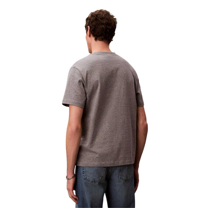 Medium Heather Grey - Back - Calvin Klein Mens Logo T-Shirt