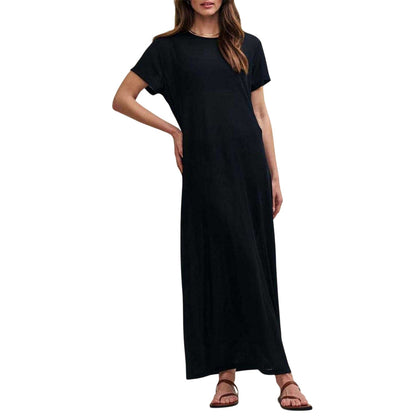 Black - Front - Nobody´s Child Womens-Ladies Dustin Jersey T-Shirt Dress