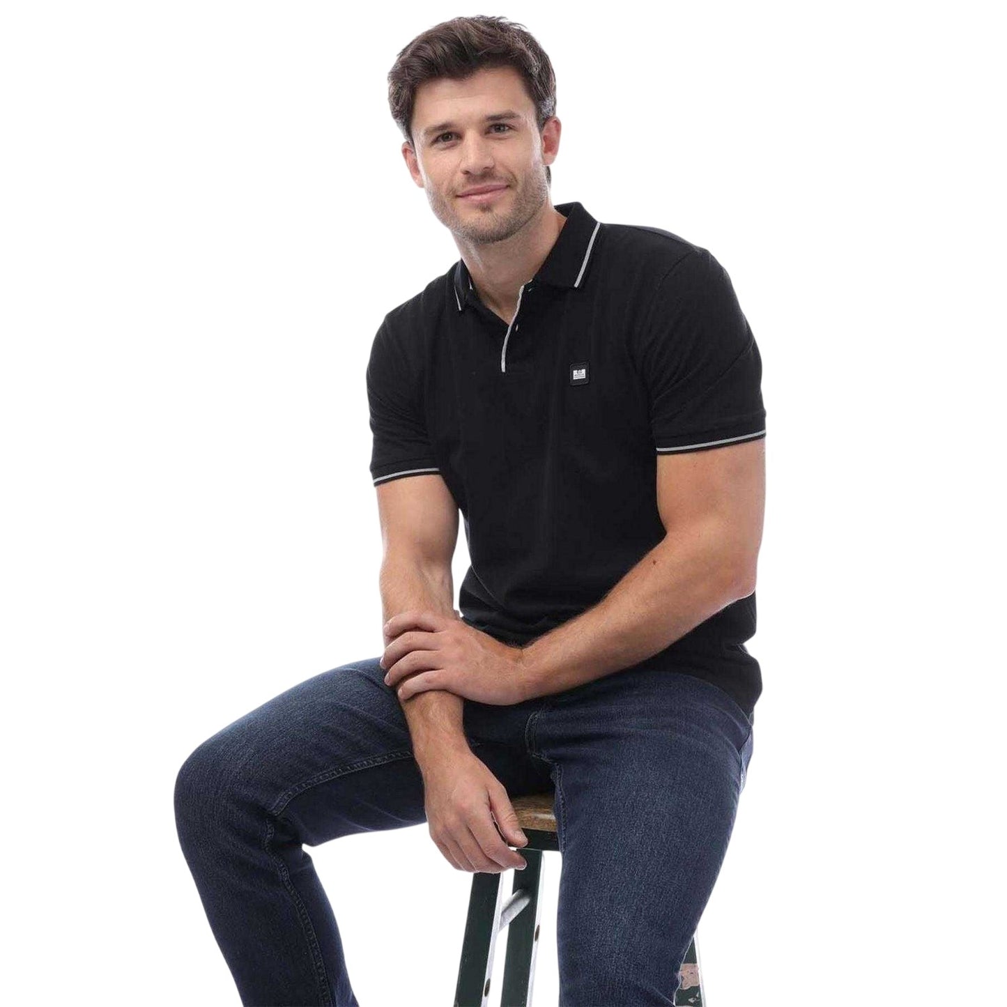 Black - Lifestyle - Weekend Offender Mens Spello Polo Shirt