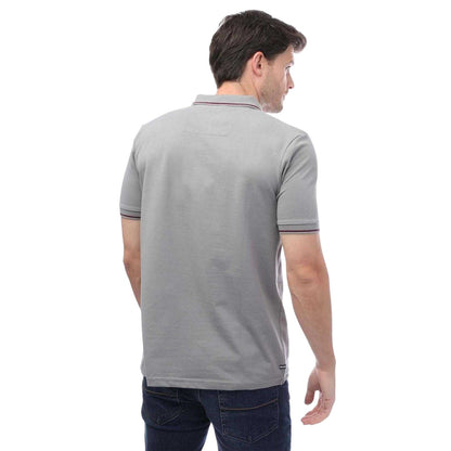 Grey - Back - Weekend Offender Mens Spello Polo Shirt