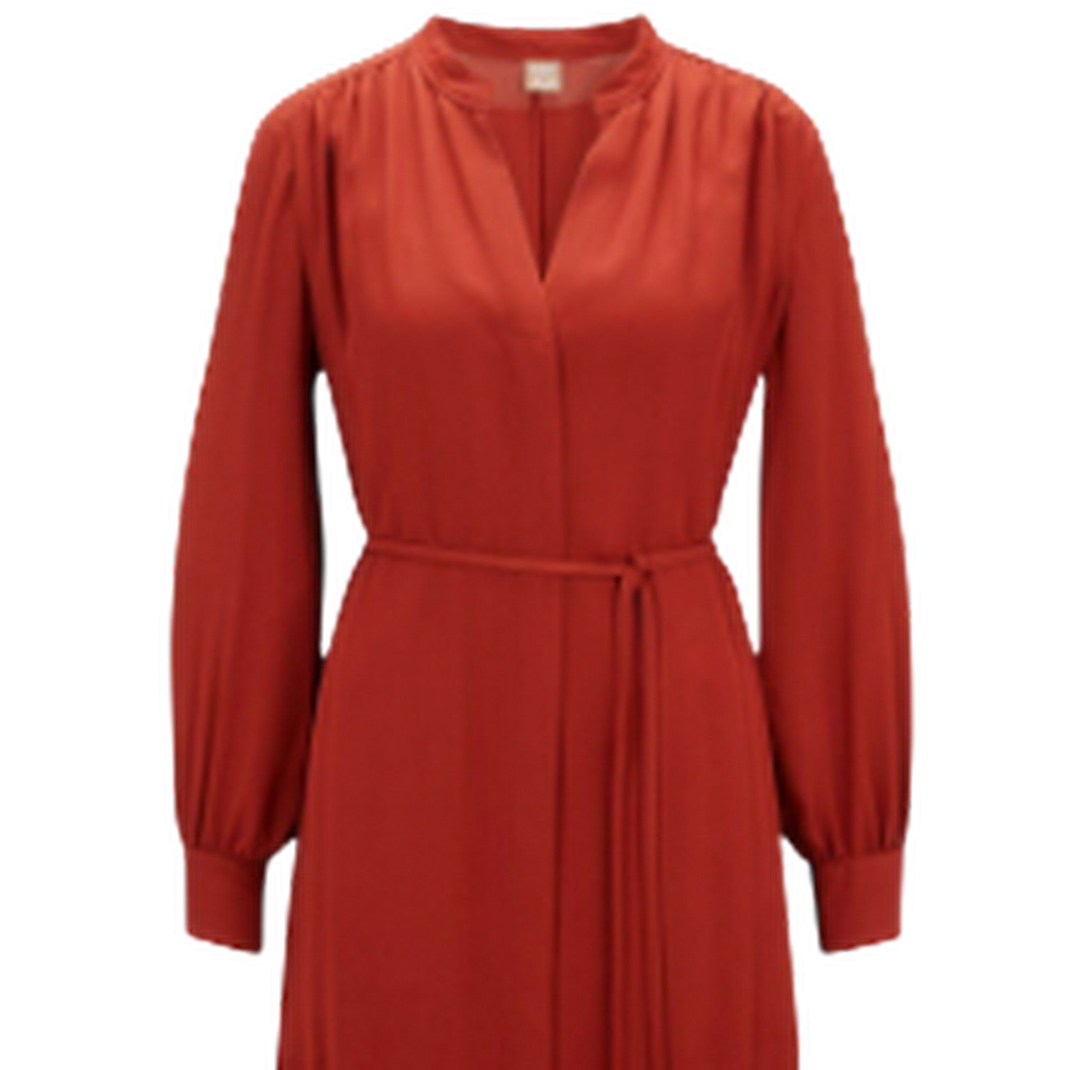 Red - Back - Boss Womens-Ladies Dibanora 6 Midi Dress