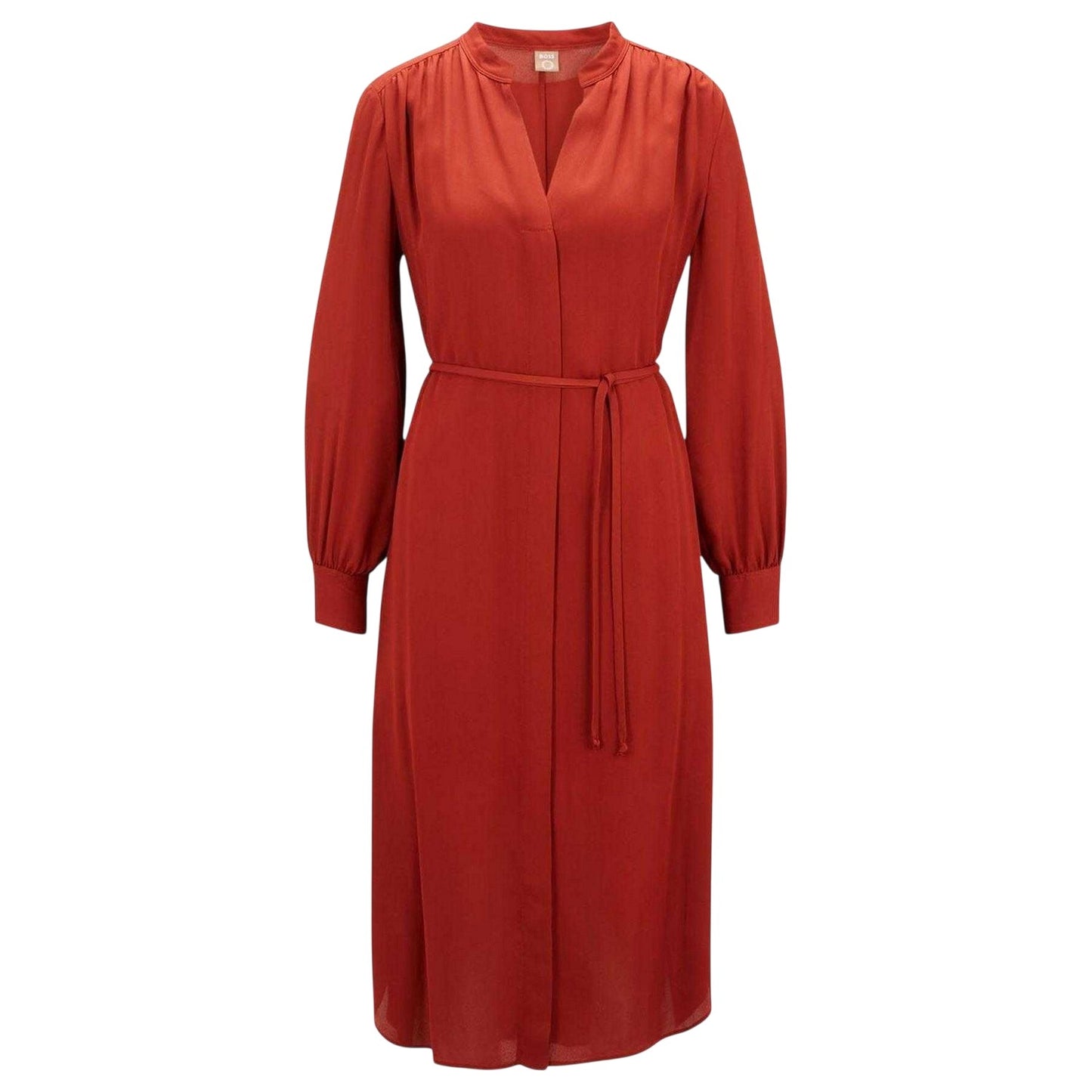 Red - Front - Boss Womens-Ladies Dibanora 6 Midi Dress