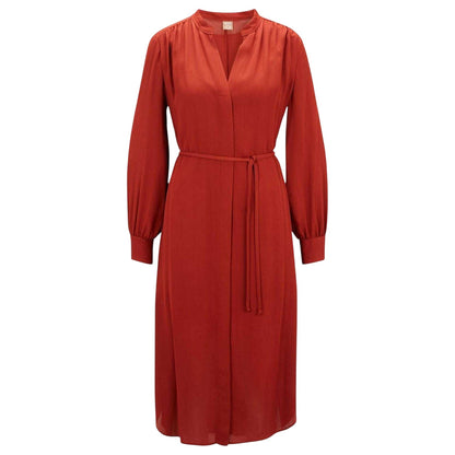 Red - Front - Boss Womens-Ladies Dibanora 6 Midi Dress